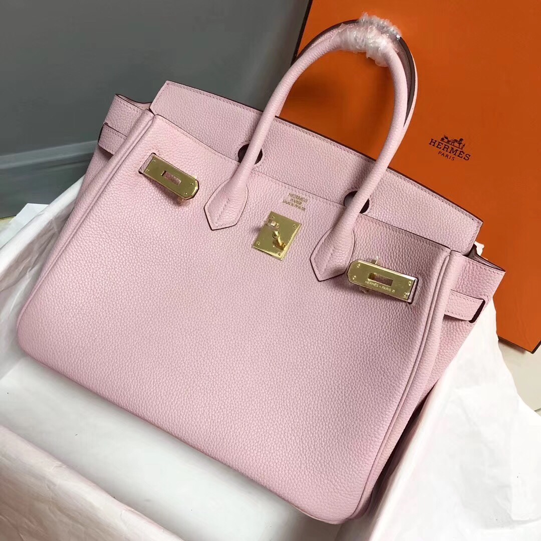 Hermes Birkin 30CM Togo Leather Handbag Pink